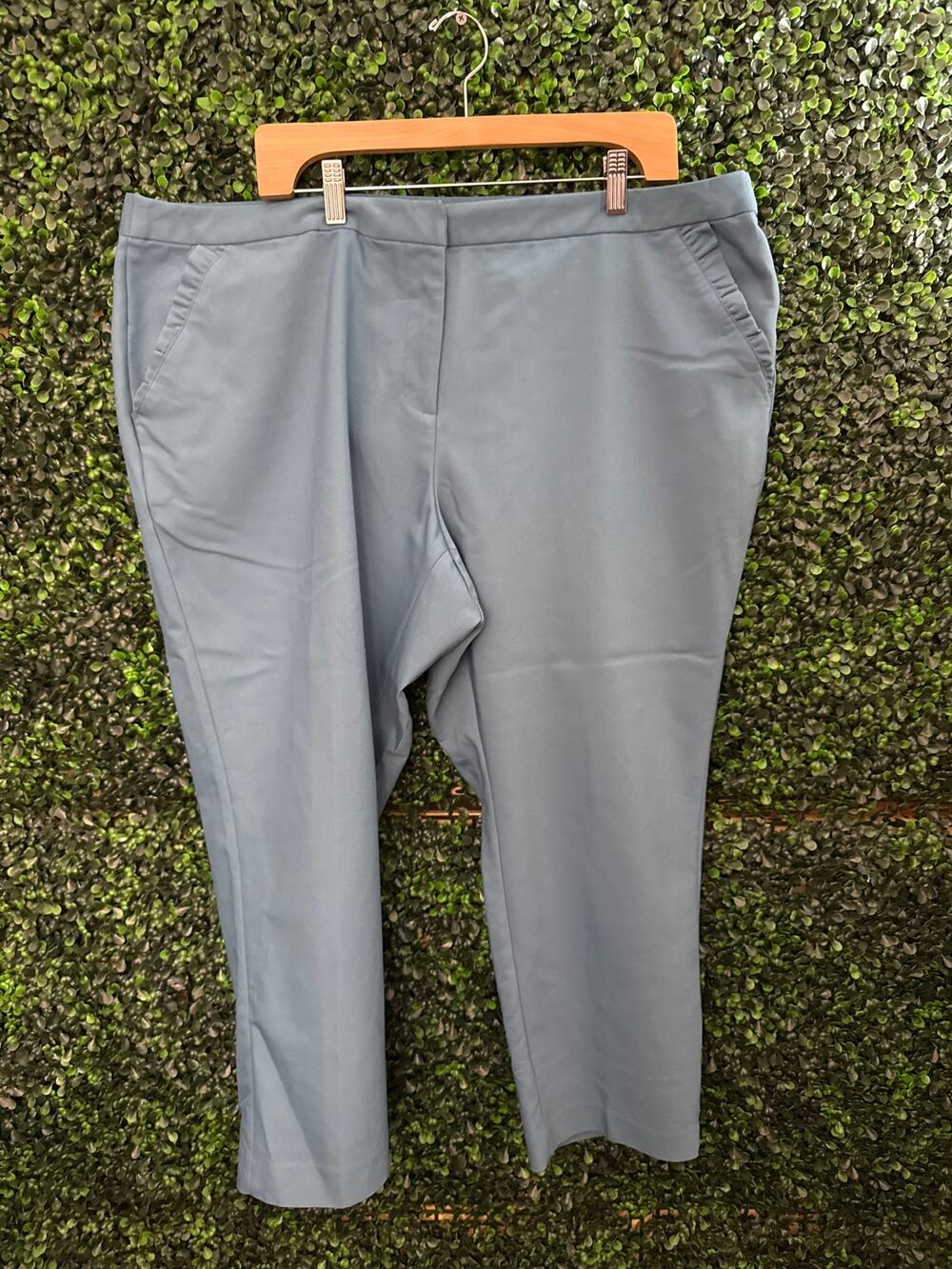 Amanda + Chelsea, Blue flat front pants, Women’s size 20W